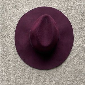J crew burgundy fedora